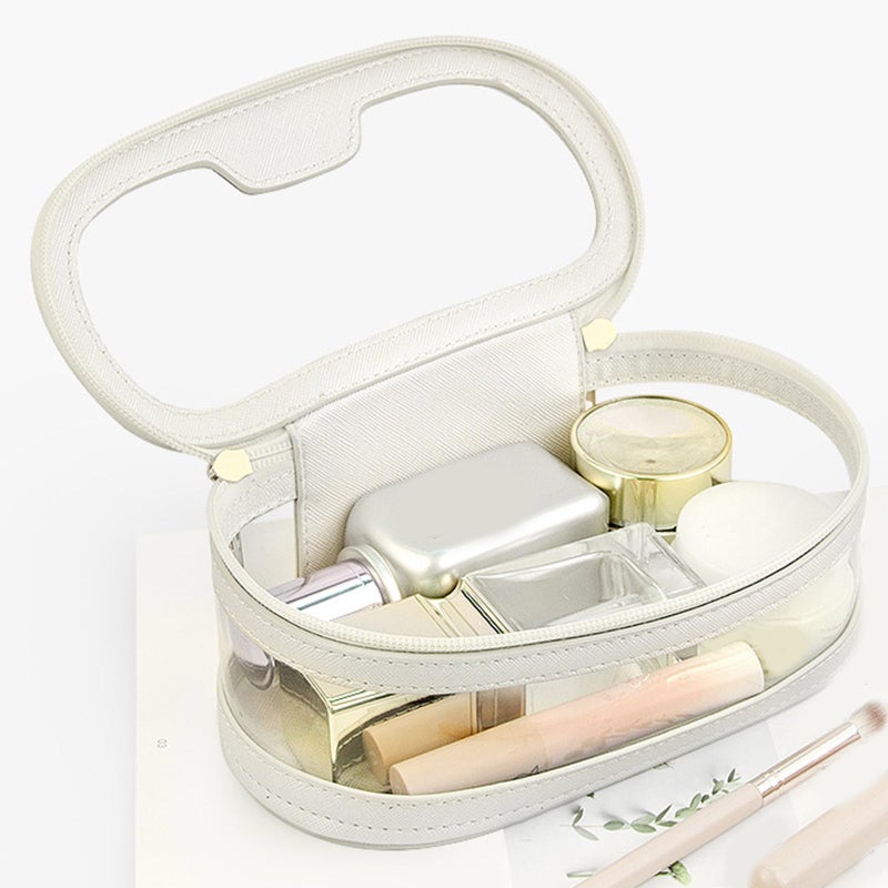 Large Capacity Clear Cosmetic Bag Toiletry Makeup Brush Holder Portable Wash Black - Image 4