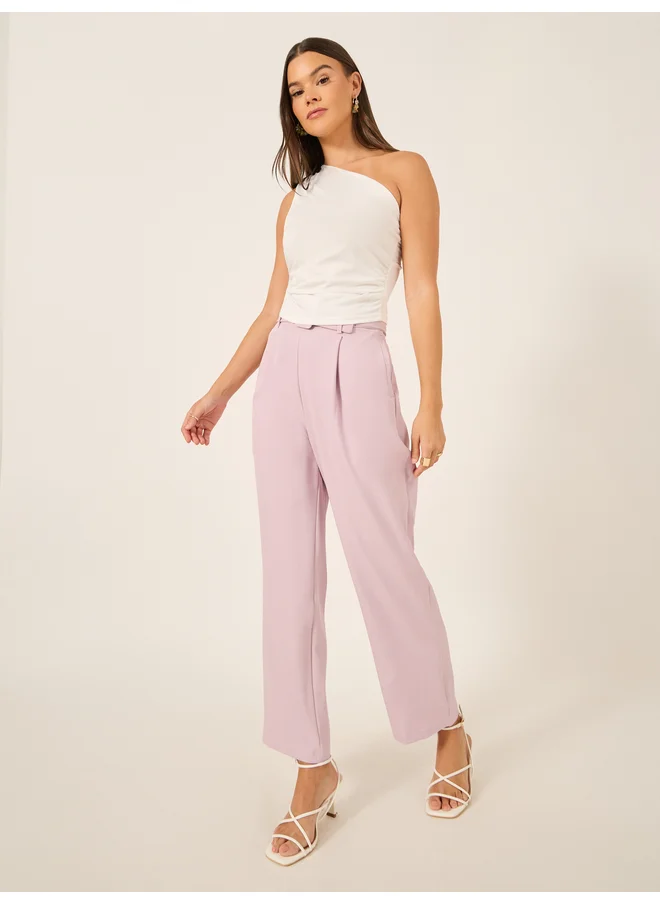 Styli Styli Solid One Shoulder Sleeveless Top