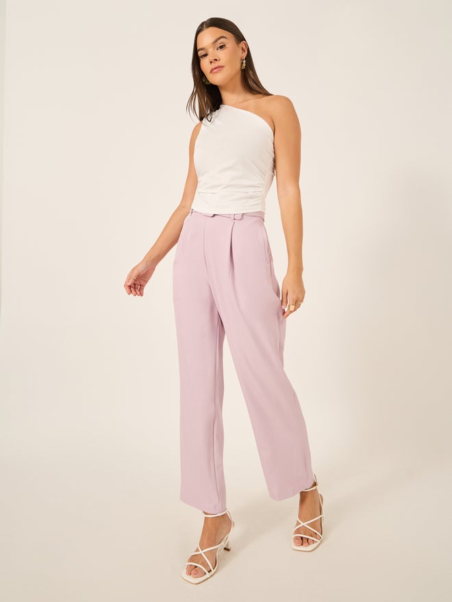 Styli Styli Solid One Shoulder Sleeveless Top  - Image 2