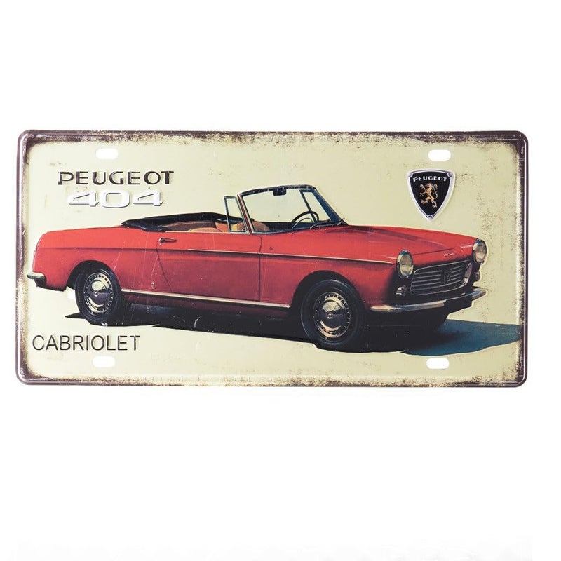EAZYWAGON Peugeot 404 Multipurpose Metal Signs - License Wall Plate, Decorative Car Tag - Ideal for Cafe, Restaurant, Shop, Home, Hotel, Club, Office, Living Area - Image 1