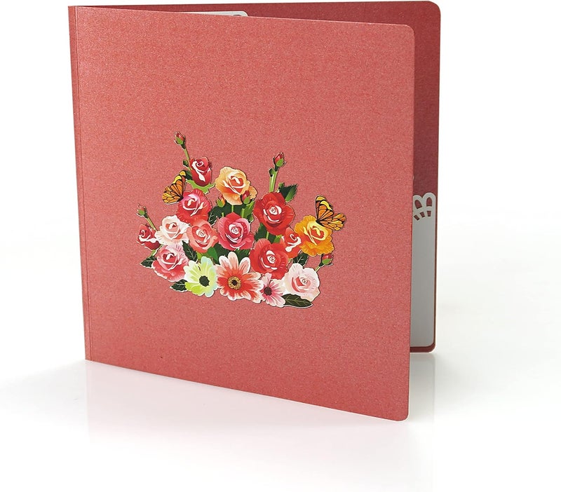 CUT POPUP.COM CUTPOPUP Anniversary Card Pop Up, Wedding 3D Greeting Card (Flowers Anniversary) - Image 4