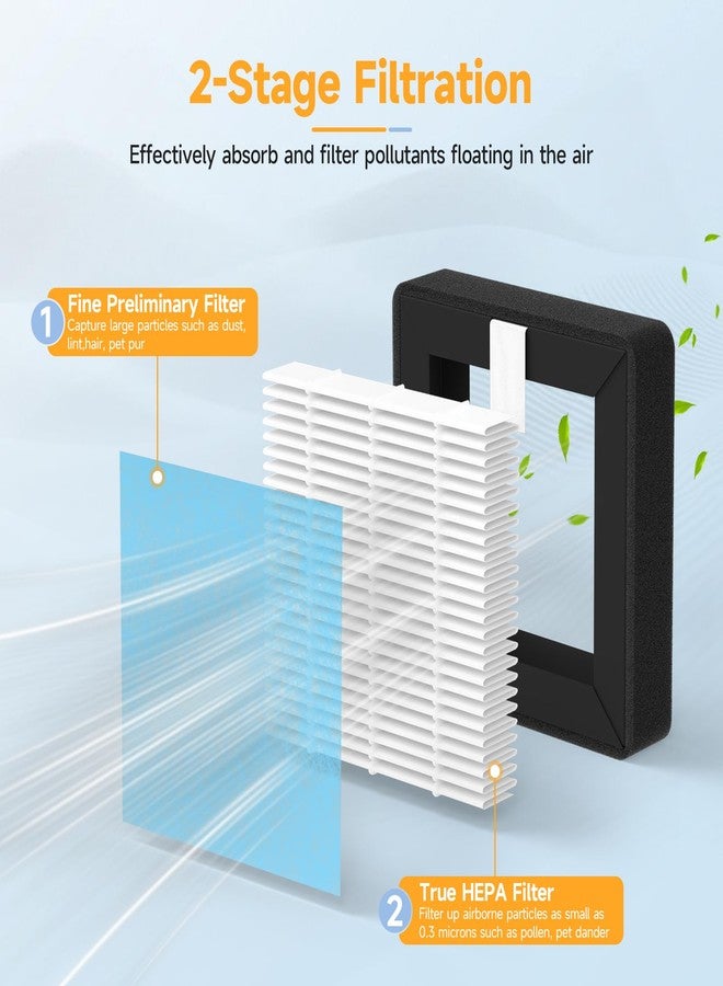 Harebery 2-Pack Replacement Filters, Compatible with Safety 1st Fresh Clean Purifier - Image 3
