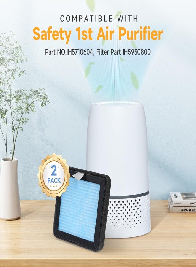 Harebery 2-Pack Replacement Filters, Compatible with Safety 1st Fresh Clean Purifier - Image 2