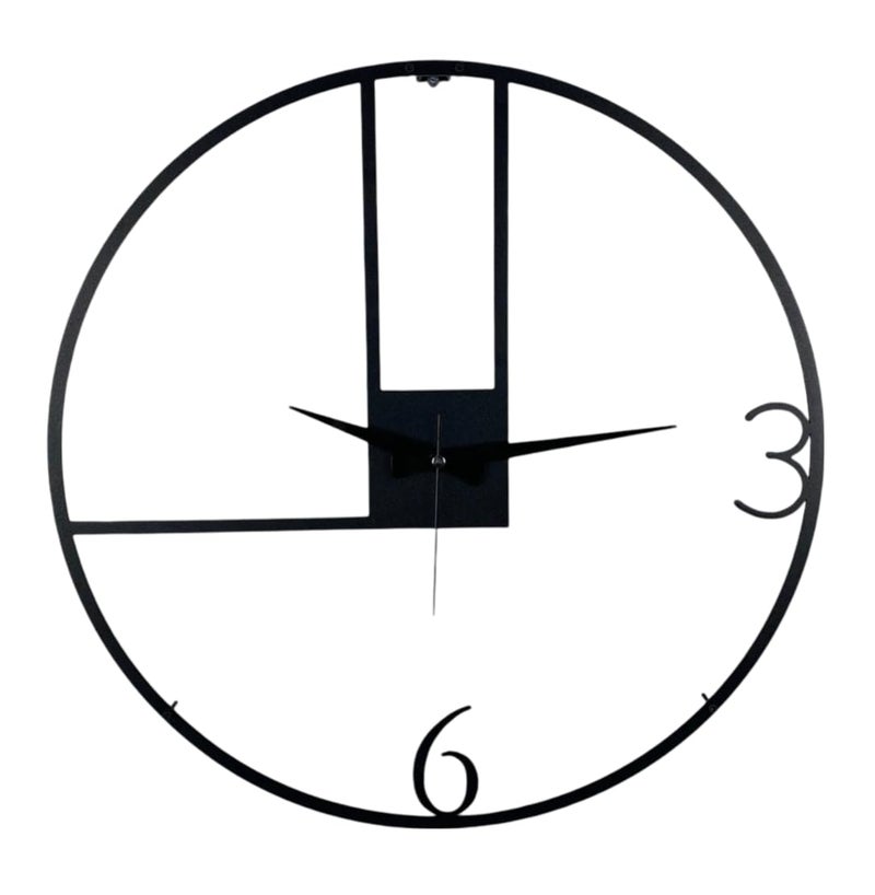 Reyox Material Metal Wall Clock Big Size Wall Clock Modern Clocks for Living Room Stylish Wall Clocks for Home Decoration Designer Wall Clock40 cm Black DA4