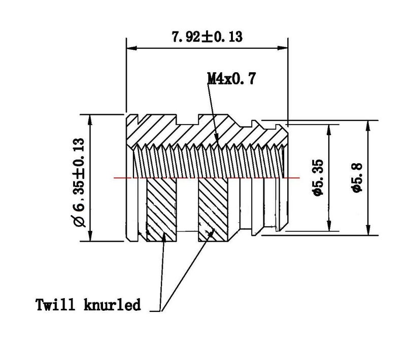 initeq Store [] Qty 50 M4-0.7 Threaded Heat Set Inserts for 3D Printing (Long) - Image 2