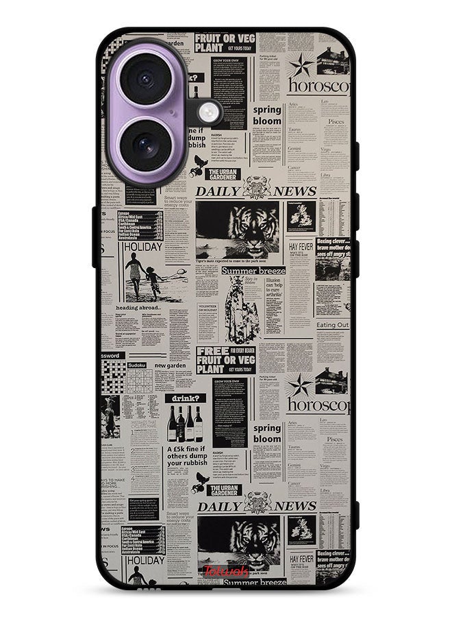 Tolwak Apple iPhone 17 Protective Case Cover Newspaper Recording - Image 1