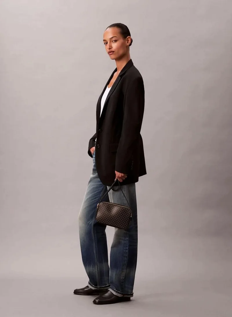 Calvin Klein BLACK AOP Allover Monogram Logo Camera Bag for Women | Best Price UAE