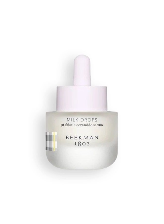 Beekman 1802 Milk Drops Ceramide Serum - 0.5 oz - Hydrating Face Serum with Hyaluronic Acid, Squalane Oil & 100% Natural AHAs & BHAs - Cruelty Free - Image 1