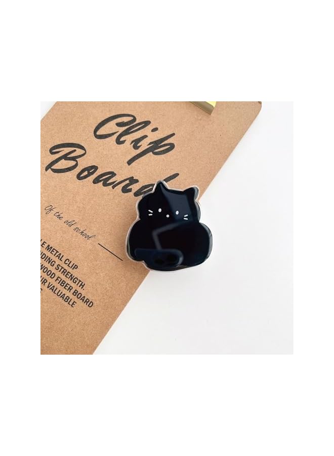 Green Tiger Cute Phone Grip, Adorable Acrylic Holder, Collapsible Stand, Holder Stand,Firm Grip and Comfortable Viewing, Mobile Phone Holder for Smartphone (Black Cat) - Image 5