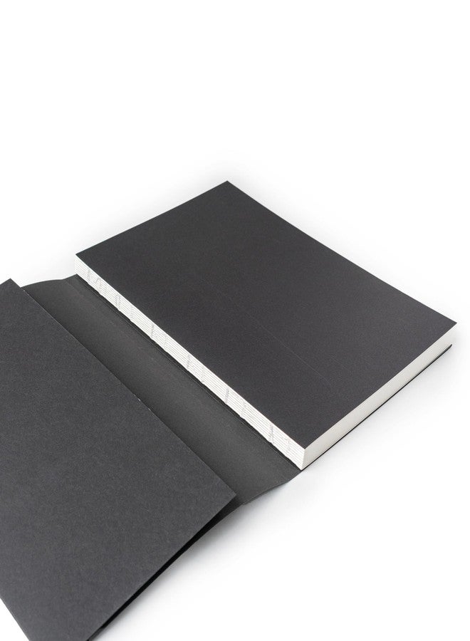 كوما دفتر رسم كوما للسفر | مقاس A4 | 128 صفحة | 130 غرام/م²، لون طبيعي، ورق خالٍ من الأحماض وقابل لإعادة التدوير | أسود - Image 4
