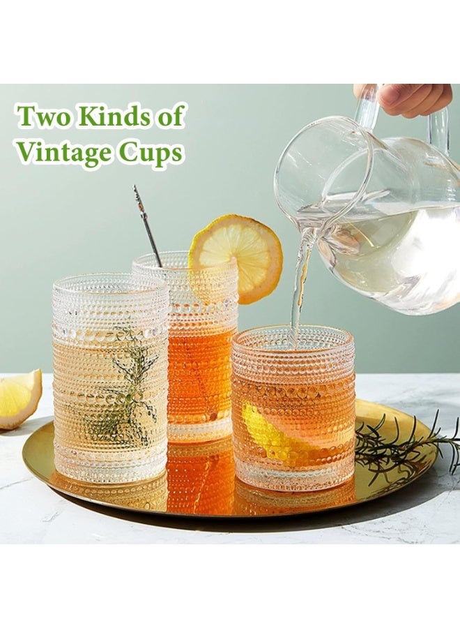Textured Soda-Lime Glass Tumblers, 360 ml/12.1 oz, Set of 6 - Image 5