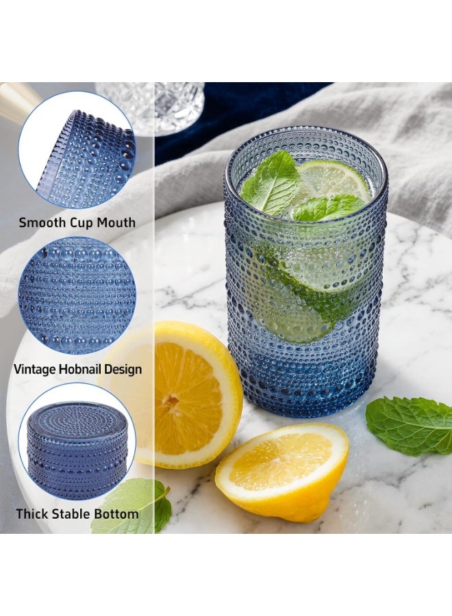 Textured Soda-Lime Glass Tumblers, 360 ml/12.1 oz, Set of 6 - Image 2