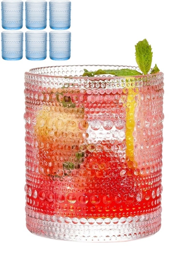 Textured Soda-Lime Glass Tumblers, 360 ml/12.1 oz, Set of 6 - Image 1