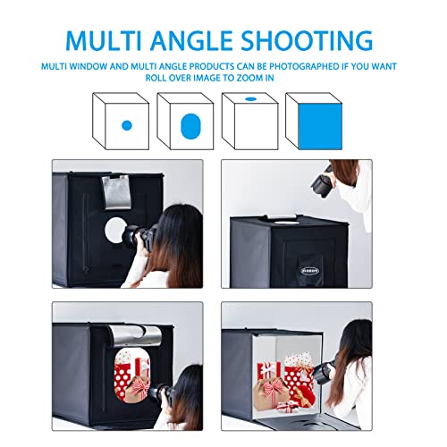 ZKEEZM Light Box Photography 20"x20" with 160LED Lights and 6 Color Backdrops Photo Box with Lights, Foldable Light Box with Adjustable Brightness, 3000-6500K Dimmable Portable Picture Box Shooting - Image 5