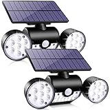 Ollivage Ollivage Outdoor Solar Lights, 30 LED Solar Security Lights with Motion Sensor Dual Head Spotlights IP65 Waterproof  - Image 1