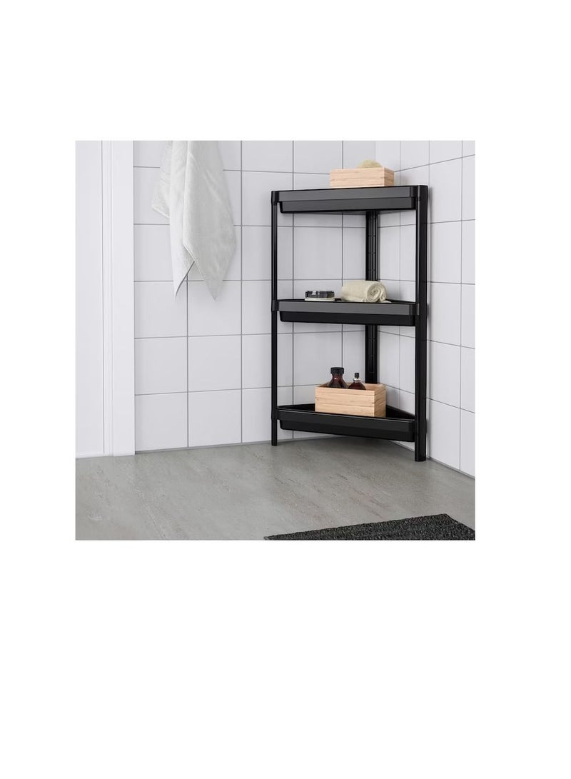 Corner shelf unit, black33x33x71 cm - Image 2