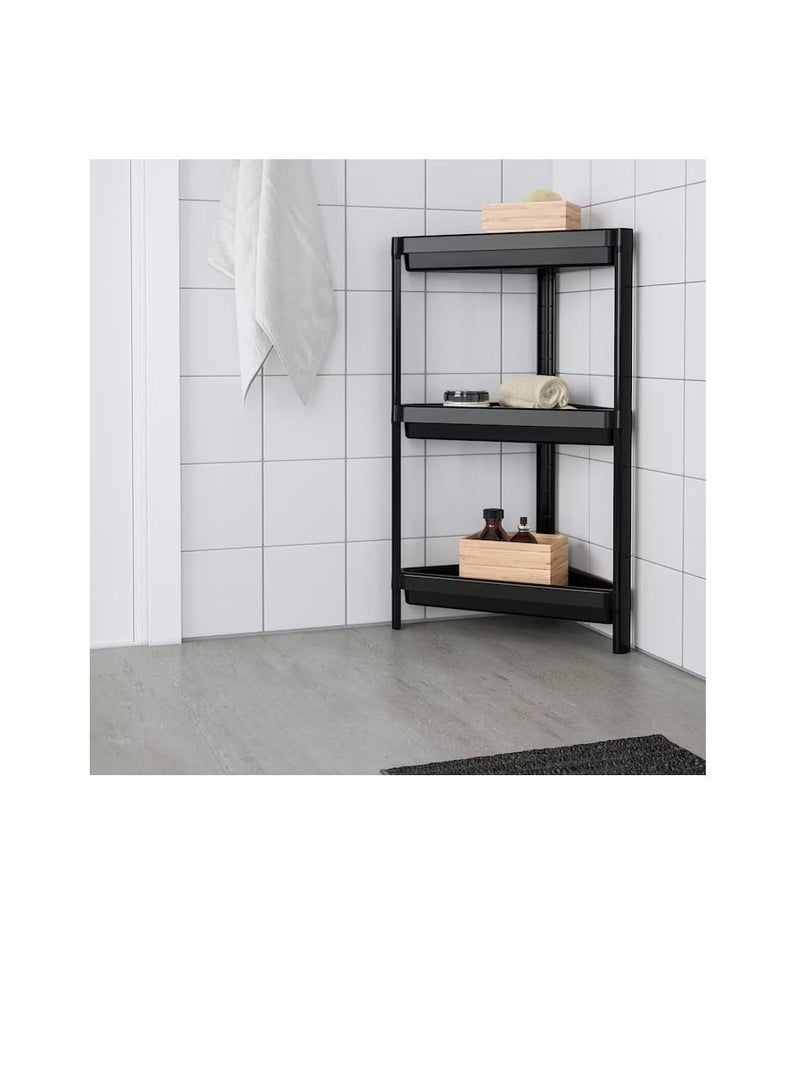 Corner shelf unit, black33x33x71 cm - Image 3