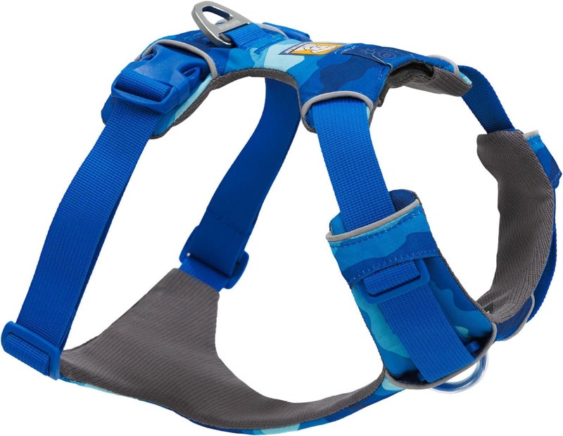 Ruffwear, Front Range Dog Harness, Reflective Soft Padded Everyday Harness with Dual Leash Clips, Adjustable and Lightweight Fit for Training or Walking for All Dogs, Coastal Mountains, Medium - Image 1