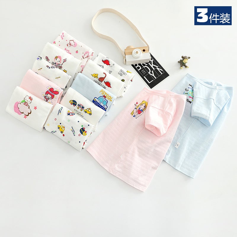 Summer Bamboo Cotton Kidsren's Short-Sleeved T-Shirts for Boys and Girls 100 Cotton Thin Half-Sleeved Bottoming Shirts 3-Piece Wholesale - Image 2