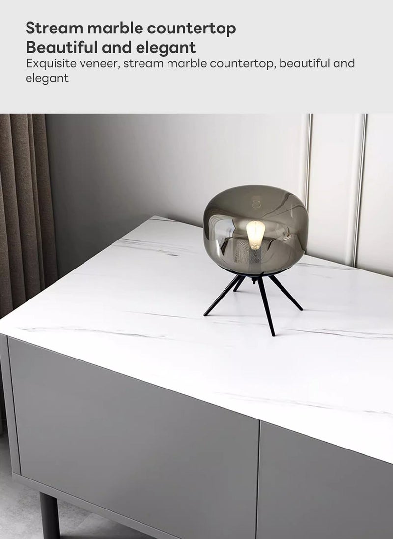 Sharpdo 140*30*46cm  TV Stand Table For TV Up To 55 Inch,  TV Stand with 2 Storage Drawer,  Modern TV Entertainment Center and TV Console Table for Home Living Room - Image 3