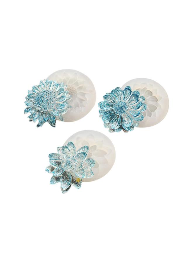 klarako 3pcs Resin Casting Molds Flower Shaped Silicone Casting Molds Epoxy Molds DIY Craft Making Accessories for Jewelry Soap Candle Gifts - Image 1