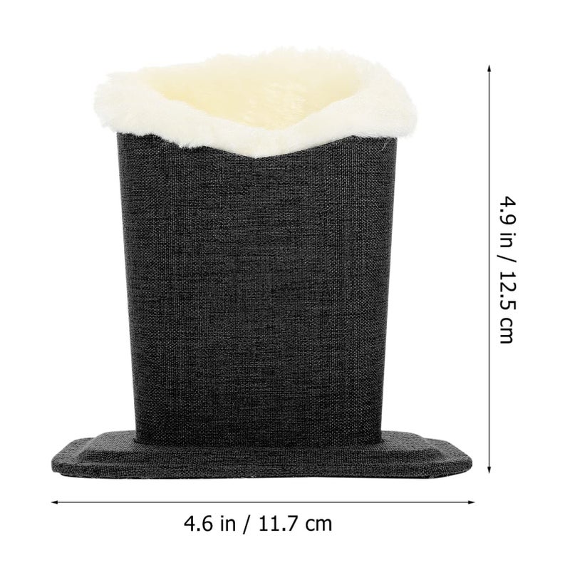 Black Plush Lined Eyeglass Holder Stand Glasses Case - Image 5