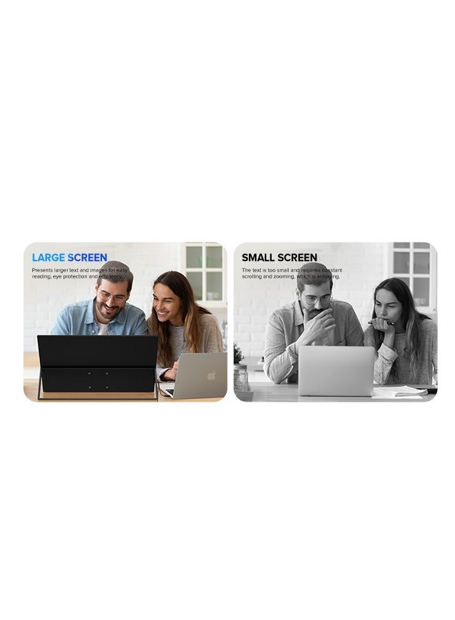 أوبيرفكت شاشة محمولة UPERFECT مقاس 22 بوصة 2K IPS 2056*1440 QHD 100% sRGB منفذ USB C و Mini HDMI للعمل من المنزل/الألعاب لأجهزة الكمبيوتر المحمول/Switch/MacBook حامل VESA - Image 5