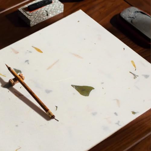 Benvo 50 Sheets A4 Natural Mulberry Paper Visible Leaves Fiber Rice Paper Printable Decoupage Tissue Paper Sheets for Writing, Painting, Card Making, DIY Crafts(8.3x11.7in, Semi Transparent Off White) - Image 4