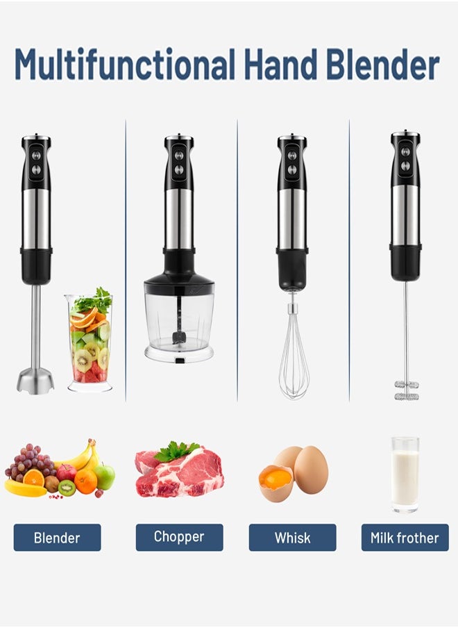 Hand Blender Immersion Blender Handheld 600W Motor Electric Whisk 304 Stainless Steel Whisk,Frother, Chopper Bowl, Measuring Beaker 12 Speed Stick Blender for Kitchen, Baby Food-EU Plug - pzsku/Z7389B7A8191A00933DBEZ/45/_/1695639005/d43668fa-ebab-4a55-8c69-d06a80eabd81