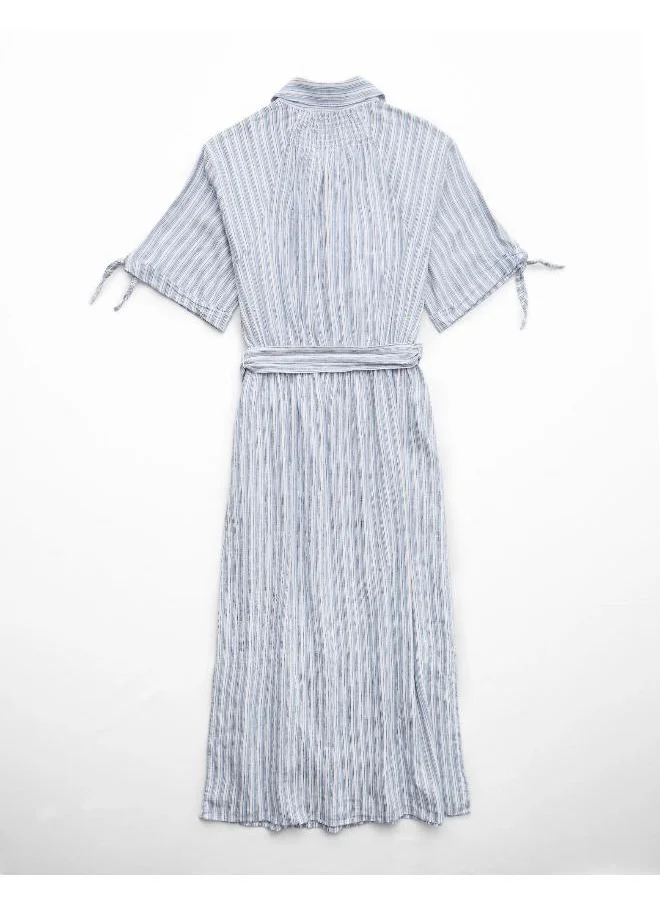 American Eagle AE Linen-Blend Shirt Dress