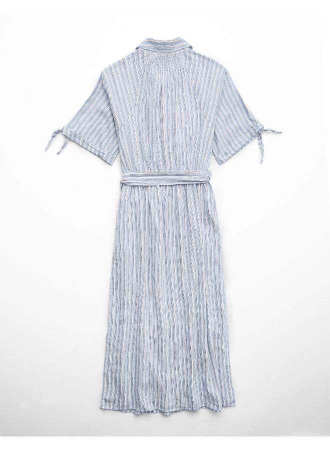 AE Linen-Blend Shirt Dress