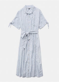 American Eagle AE Linen-Blend Shirt Dress  - Image 1