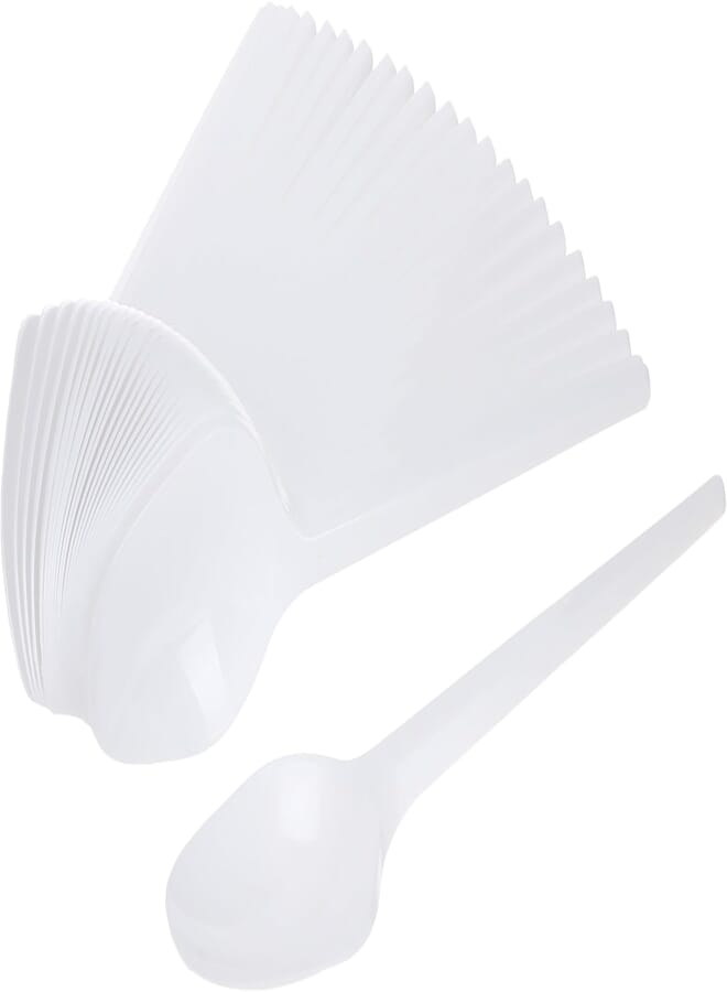 SILA Sylla plastic spoons, 25 count - white