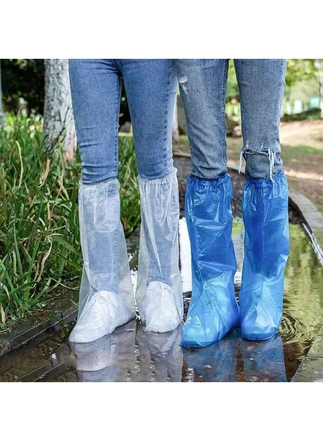 30 Pack White PE Disposable Shoe Covers Waterproof Dustproof Anti Slip Outdoor Protection - Image 1