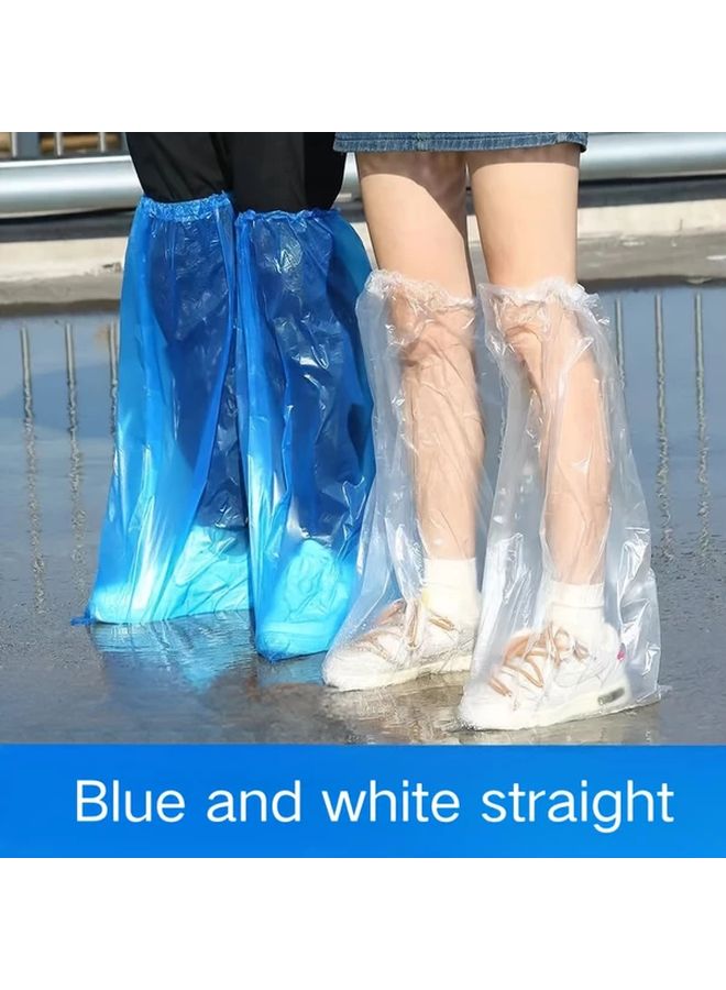 30 Pack White PE Disposable Shoe Covers Waterproof Dustproof Anti Slip Outdoor Protection - Image 4