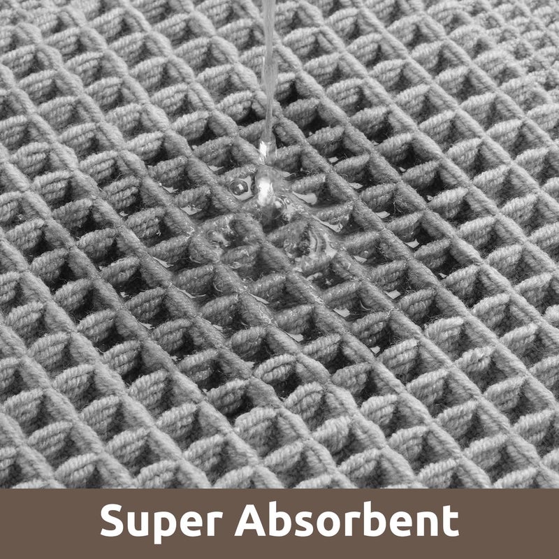 AMOAMI الحصير حمام حمام امتصات أموماي الحمام للحمام غير القابل للانزلاق سجاد الحمام مع شرابات البوهو ناعمة سجاد لحمام الحمام 18 "x30" رمادي - Image 4