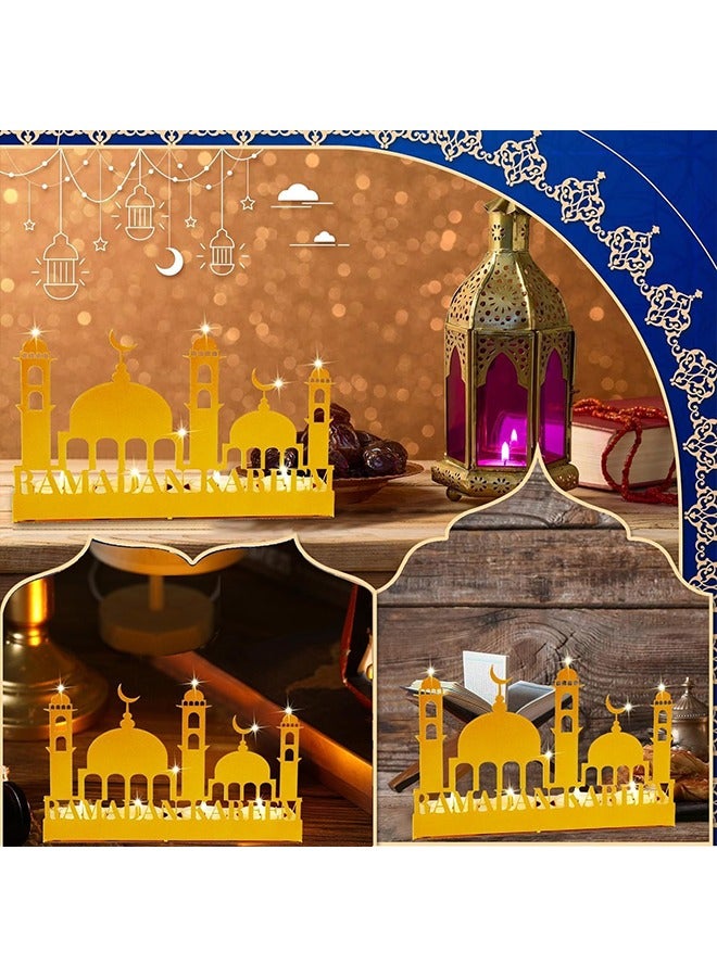 يواوليتي رمضان الجدول زينة ، رمضان شمعة حامل ، رمضان الشمعدان القلعة نمط للمنزل غرفة المعيشة ديكورات (شمعة لا تشمل) - Image 4
