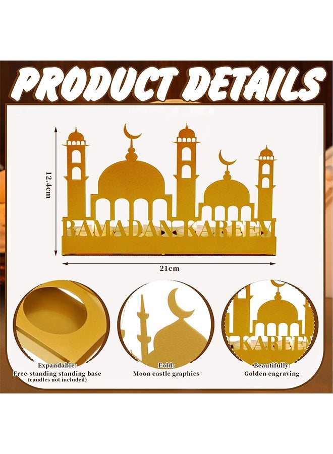 يواوليتي رمضان الجدول زينة ، رمضان شمعة حامل ، رمضان الشمعدان القلعة نمط للمنزل غرفة المعيشة ديكورات (شمعة لا تشمل) - Image 3