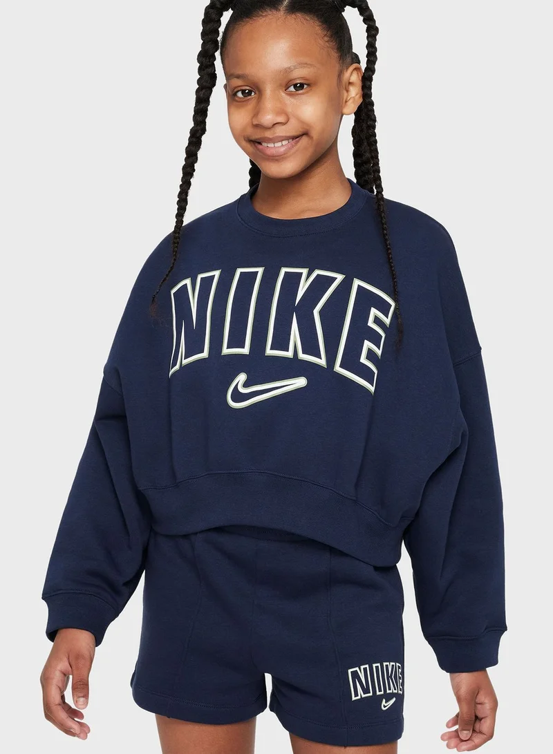 Nike Kids Trend Printed Fleece Sweatshirt