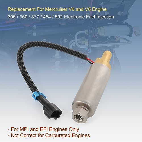 JDMSPEED High Pressure Electric Fuel Pump 861156A1 PH500M014 Replacement For Mercruiser EFI MPI V6 V8 305 350 454 502 43 50 57 74 82 Fuel Injected Marine Engines 807949A1 1835433 935433 E11004 - Image 3