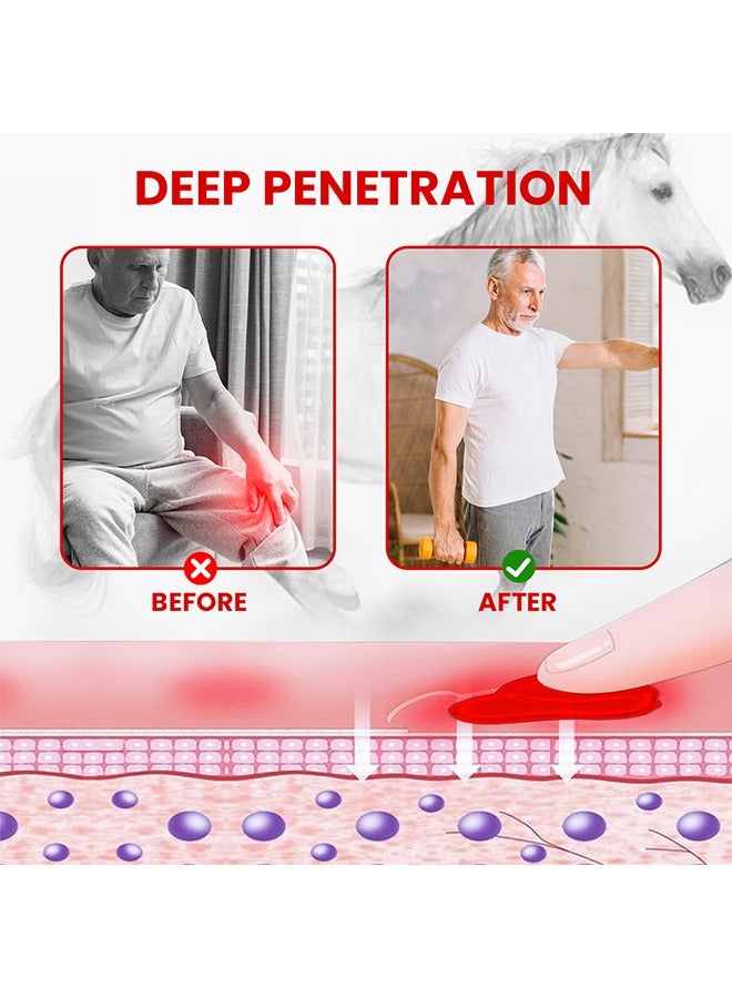 Sumifun Horse Chestnut Cream, Heating Extra Warming Joint Massage Gel Muscle Recovery, Wan Tong Huo Luo Nursing Muscle Massage Cream - 80G - Image 4