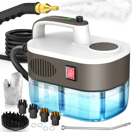 Toolastra Steam Cleaner, 10s Rapid Heating Steamer with 6 Levels, 1.2L Water Tank, Portable Powerful Steamer for Cleaning without chemicals, Handheld Steam Cleaner for Home, Car, Grout, Tile (1.2L) - Image 1