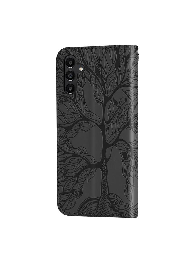 S-TOP Case For Samsung Galaxy A25 5G Life Tree Embossing Pattern Leather Phone Case - Image 3