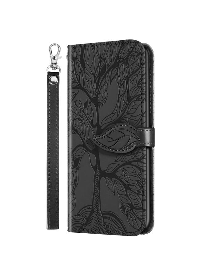 S-TOP Case For Samsung Galaxy A25 5G Life Tree Embossing Pattern Leather Phone Case - Image 2
