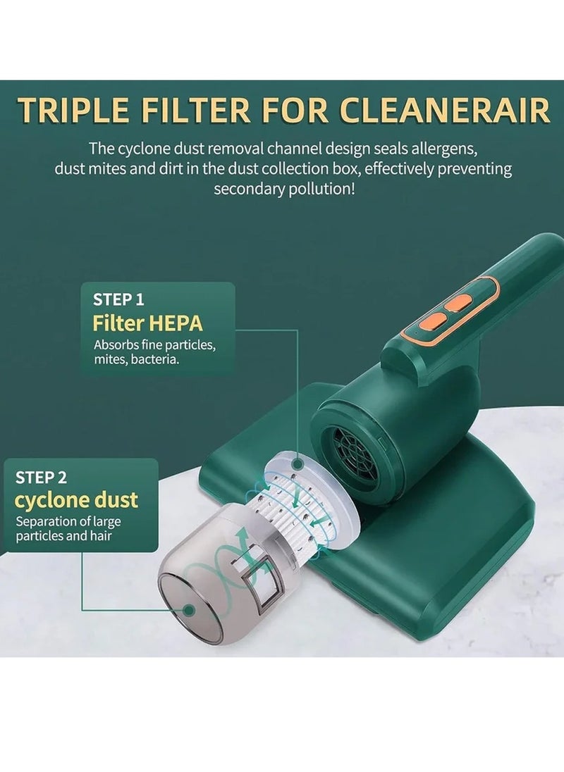 Yangzi - Bed Vacuum Cleaner, Handheld UV Mattress Vacuum Cleaner, Wireless Mite Removal Vacuum Cleaner, Bed Vacuum Cleaner Effectively Cleans Beds, Pillows, Fabric Sofas, Carpets, And is Green and Environment - Image 1