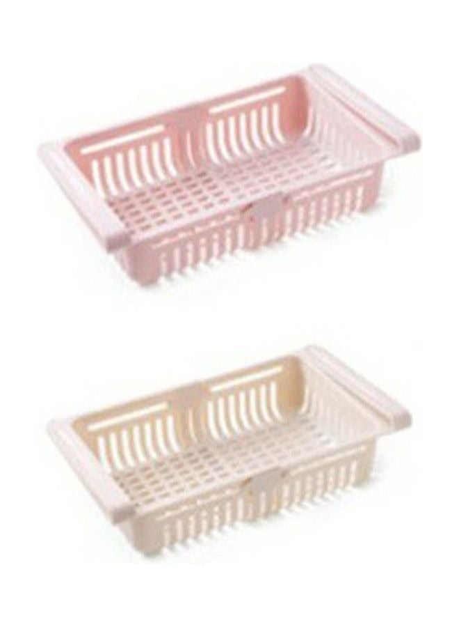 Happy Home 4 Pack Kitchen Fridge Drawer Organisers Retractable Refrigerator Partition Storage Rack Plastic Fridge Shelf Holder Box Retractable Drawer Organizer For Vegetables And Fruits - Image 3