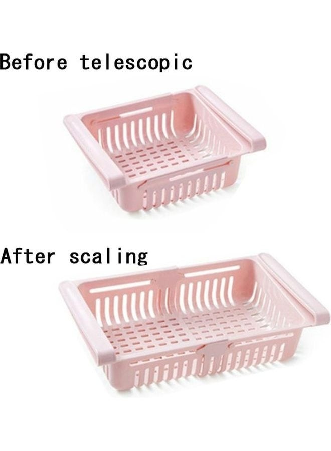 Happy Home 4 Pack Kitchen Fridge Drawer Organisers Retractable Refrigerator Partition Storage Rack Plastic Fridge Shelf Holder Box Retractable Drawer Organizer For Vegetables And Fruits - Image 4
