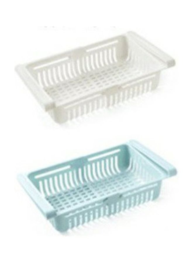 Happy Home 4 Pack Kitchen Fridge Drawer Organisers Retractable Refrigerator Partition Storage Rack Plastic Fridge Shelf Holder Box Retractable Drawer Organizer For Vegetables And Fruits - Image 2