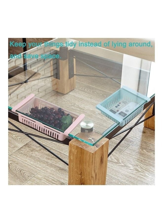 Happy Home 4 Pack Kitchen Fridge Drawer Organisers Retractable Refrigerator Partition Storage Rack Plastic Fridge Shelf Holder Box Retractable Drawer Organizer For Vegetables And Fruits - Image 5