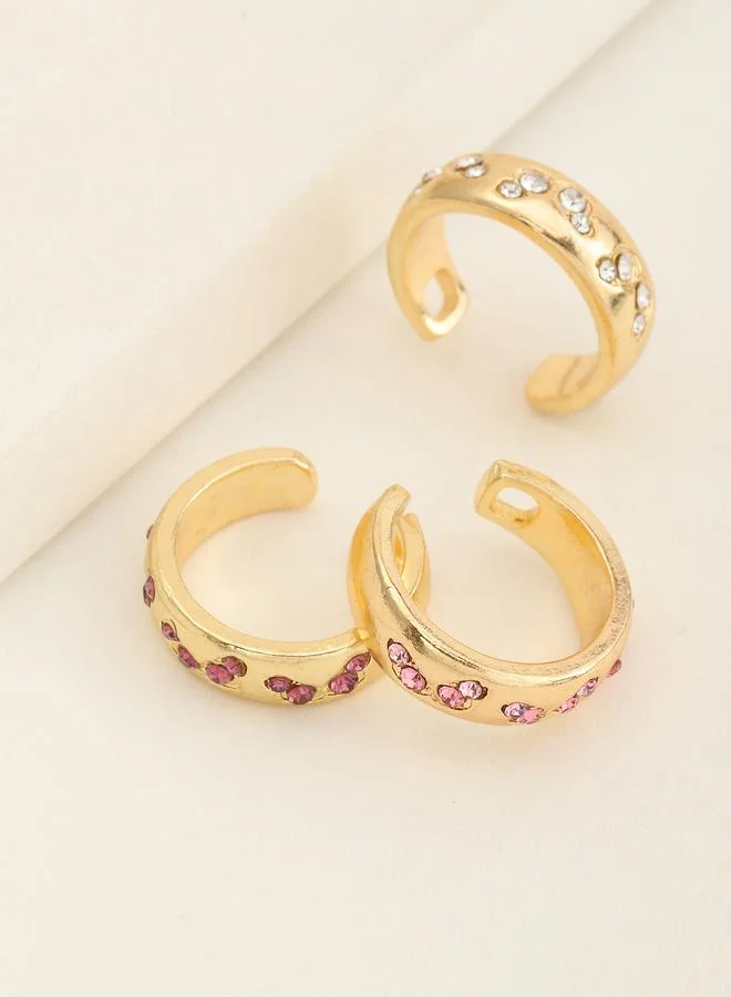 Take Two  Girls Set of 3 - Embellished Butterfly Rings for Women | Best Price UAE